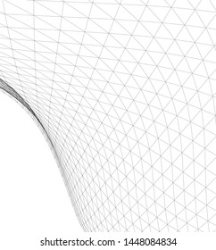 Architectural drawing. Geometric background 3d