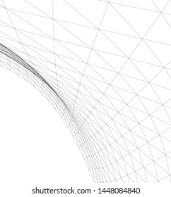 Architectural drawing. Geometric background 3d