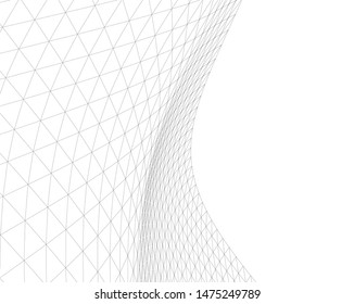 Architectural drawing. Geometric background 3d