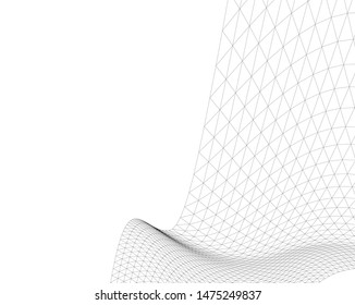 Architectural drawing. Geometric background 3d