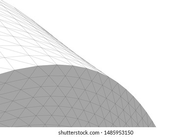 Architectural drawing. Geometric background 3d