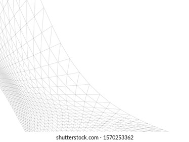 Architectural drawing. Geometric background 3d