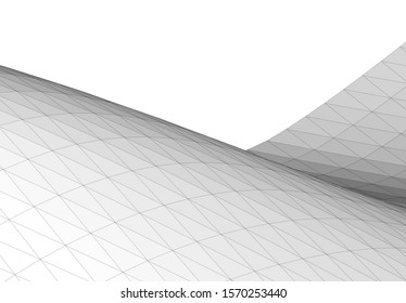 Architectural drawing. Geometric background 3d