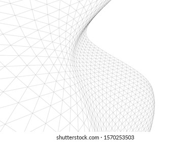 Architectural drawing. Geometric background 3d