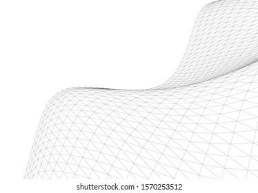 Architectural drawing. Geometric background 3d