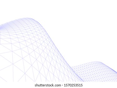 Architectural drawing. Geometric background 3d
