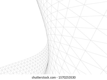 Architectural drawing. Geometric background 3d