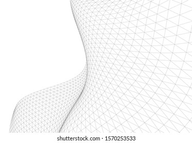 Architectural drawing. Geometric background 3d