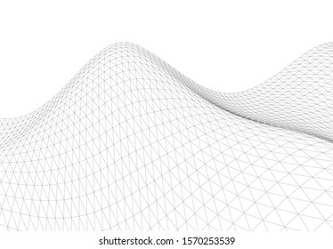 Architectural drawing. Geometric background 3d
