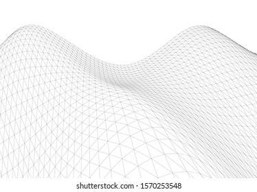 Architectural drawing. Geometric background 3d