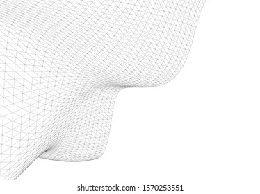 Architectural drawing. Geometric background 3d
