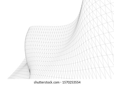 Architectural drawing. Geometric background 3d