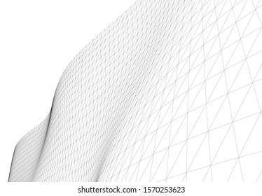 Architectural drawing. Geometric background 3d