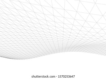 Architectural drawing. Geometric background 3d