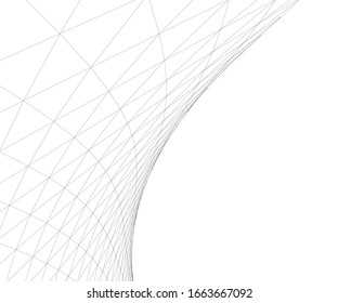 Architectural drawing. Geometric background 3d