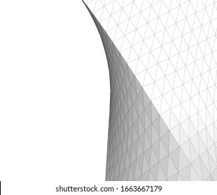 Architectural drawing. Geometric background 3d