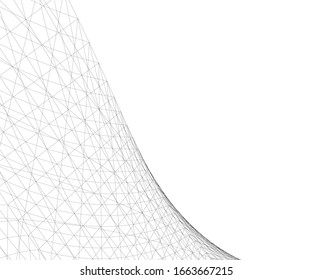 Architectural drawing. Geometric background 3d