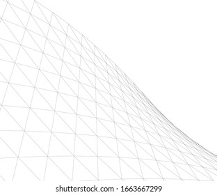 Architekturzeichnung. Geometrischer Hintergrund 3D