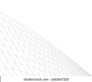 Architectural drawing. Geometric background 3d