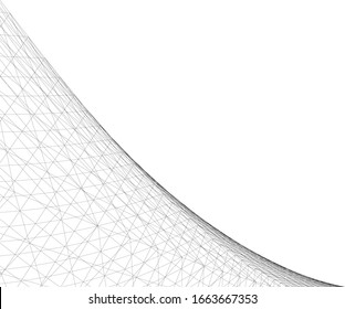 Architectural drawing. Geometric background 3d
