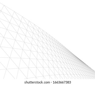 Architectural drawing. Geometric background 3d