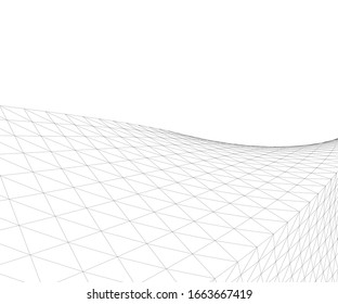 Architectural drawing. Geometric background 3d