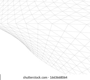 Architectural drawing. Geometric background 3d