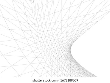 Architectural drawing. Geometric background 3d