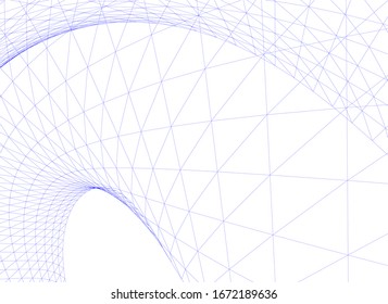 Dibujo arquitectónico. Fondo geométrico 3d