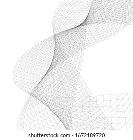 Dibujo arquitectónico. Fondo geométrico 3d
