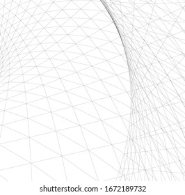 Architectural drawing. Geometric background 3d