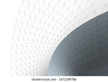 Architectural drawing. Geometric background 3d