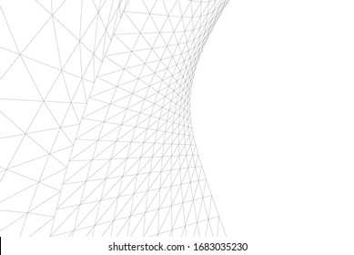Dibujo arquitectónico. Fondo geométrico 3d