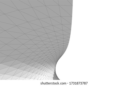 Architectural drawing. Geometric background 3d