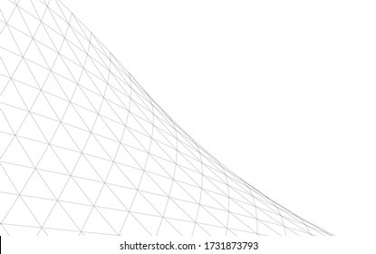 Dibujo arquitectónico. Fondo geométrico 3d
