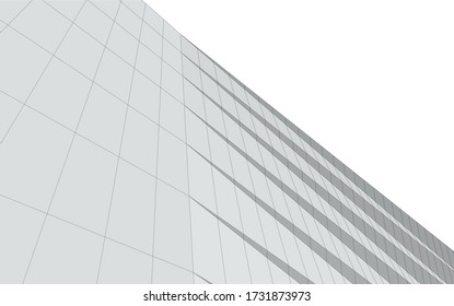 Dibujo arquitectónico. Fondo geométrico 3d