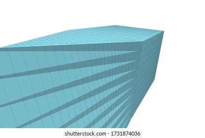 Dibujo arquitectónico. Fondo geométrico 3d
