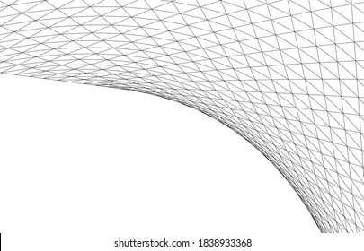 Dibujo arquitectónico. Fondo geométrico 3d
