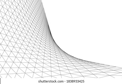 Architectural drawing. Geometric background 3d