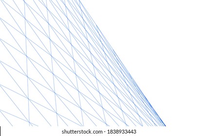 Dibujo arquitectónico. Fondo geométrico 3d