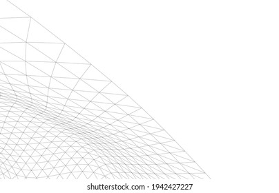 Architectural drawing geometric background 3d