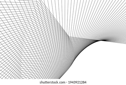 Architectural drawing geometric background 3d