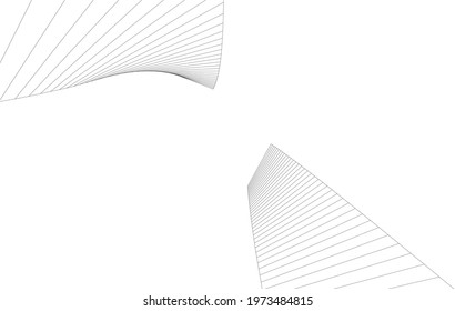 Architectural drawing. Geometric background 3d