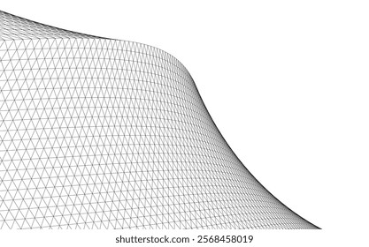 Architectural drawing. Geometric background 3d illustration