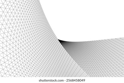 Architectural drawing. Geometric background 3d illustration