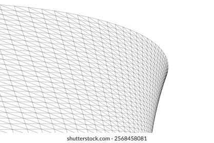 Architectural drawing. Geometric background 3d illustration