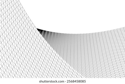 Architectural drawing. Geometric background 3d illustration