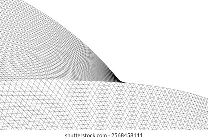 Architectural drawing. Geometric background 3d illustration