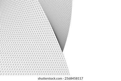 Architectural drawing. Geometric background 3d illustration