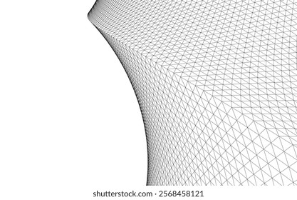 Architectural drawing. Geometric background 3d illustration